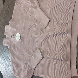 Women's Ribbed Sweater in Taupe